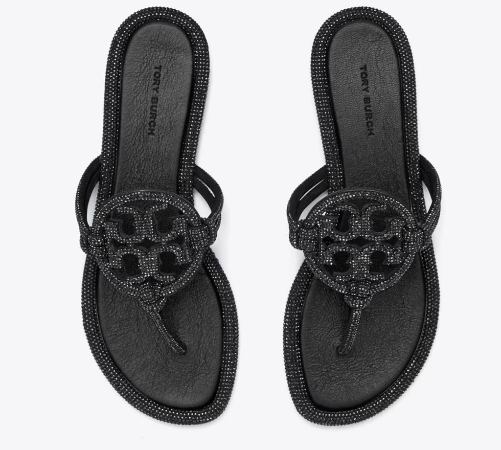 TB Black sandals