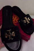TB Black Sandals
